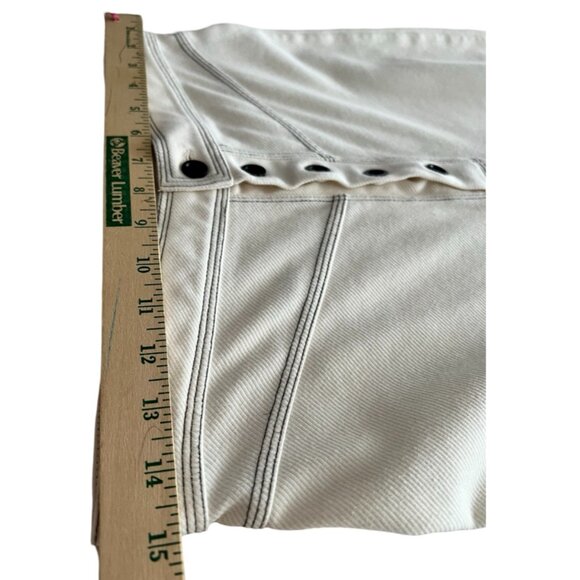 🌸4/$50🌸 ZARA W&B Ivory 5 Button Fly Side Pocket Baggy Capri Pants - Picture 10 of 16